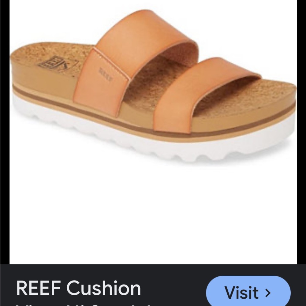 Reef Women's Tan Double Strap Sandals - like new. So comfy! - Picture 2 of 7